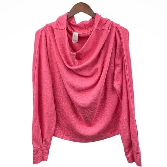 Free People We The Free Coral Cowlneck Sweater - EUC - XL - Picture 6 of 9